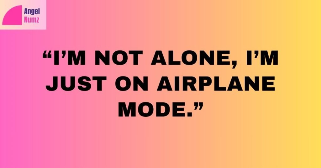 Funny and Lighthearted Alone Quotes